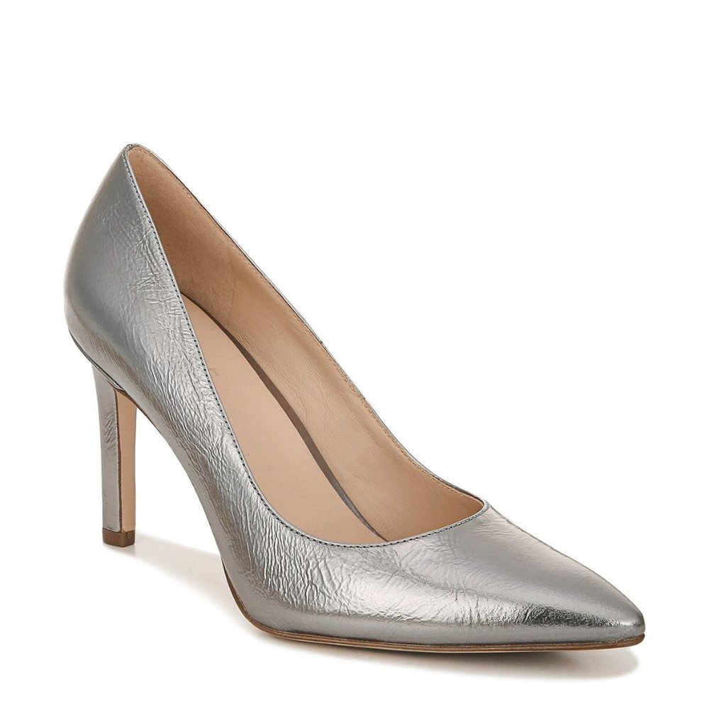 Naturalizer 27 Edit Alanna pointy toe pumps heels 7.5 M silver *NEW IN BOX NIB*